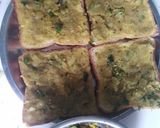 A picture of step 4 of Schezwan spicy sandwich.