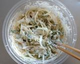 A picture of step 4 of Cabbage-Free Okonomiyaki with Onion and Chikuwa (No Eggs).