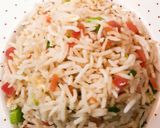 A picture of step 6 of Vegetable fried Rice with Chicken Shashlik.