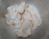 A picture of step 3 of Lychee kulfi in muti-coloured chia seeds pond.
