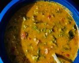 A picture of step 3 of Soppu Saaru (radish leaves rasam).