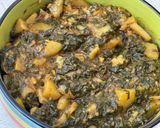 A picture of step 7 of Aloo palak methi ki sabzi🥔🥬🍲.