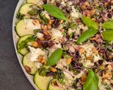 Une image de l'étape 2 de Carpaccio de courgettes, burrata fondante & pesto frais.