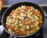Une image de l'étape 17 de Soupe de carottes, panais et navets au lard.
