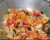 A picture of step 7 of Maida chapati with kurma.