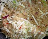 A picture of step 12 of Dambun shinkafa with cabbage.
