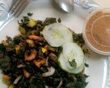 A picture of step 2 of Moringa salad.