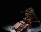 A picture of step 6 of Dark chocolate cheese truffle brownie.