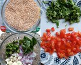 A picture of step 1 of Broken Wheat Upma with Mixed Veggies.