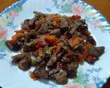 Foto del paso 8 de la receta: Carne con champiñones y verduras, al vino y soja