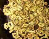 A picture of step 2 of Bitter gourd/karela stir-fry.