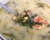 Pas rețetă Ciorbă 🥣de salată verde🥬 cu omletă🍳 și afumătură🥓 8 fotografie
