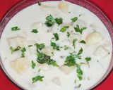 A picture of step 5 of Cassava in Coconut milk.