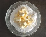 Foto del passaggio 1 della ricetta Crostata con frolla di riso crema alle noci e semi di papavero con pesche e mele