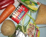 Foto langkah ke 1 dari resep Bekal baby gutira sehat karbo, protein, sayur.