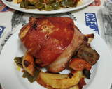 Foto del paso 6 de la receta: Codillo al vino y patatas con sobrasada mallorquina