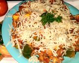 A picture of step 5 of Mexican rice with Indian twist.