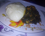A picture of step 8 of Ugu soup.