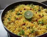 A picture of step 3 of Vidarbha special Nagpuri famous dish spicy tarri poha.