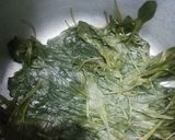 A picture of step 2 of Palak Matar.