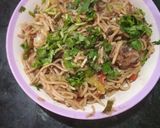 A picture of step 4 of Burmese chicken noodles.