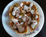 A picture of step 7 of Papad Moong dal Chaat.