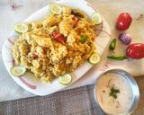 A picture of step 3 of Aloo ki Tahiri.