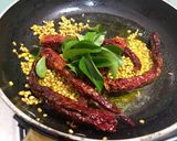 A picture of step 5 of Banana Spinach sambhar.