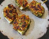 A picture of step 3 of Paneer thecha.