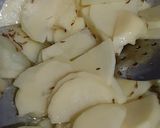 A picture of step 3 of Mint potatoes.