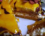 A picture of step 8 of 4 in 1 orange mousse sponge cake.