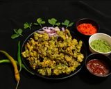 A picture of step 5 of Crispy Kumbhaniya bhajiya.