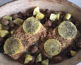 Une image de l'étape 2 de Pavés de cabillaud aux olives sauce cacahuète et citron confit.