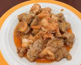 รูปขั้นตอนการทำที่ 7 ของ กุ้งหมูเด้งผัดน้ำมันหอย