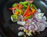 A picture of step 3 of Mongolian Chicken.
