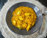 Foto del paso 6 de la receta: Arroz meloso de rape y sepia con fumet de rape y alga fucus