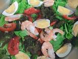 Salad tôm trứng rong biển bước làm 4 hình