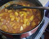 A picture of step 5 of Hara Dhania Aloo.
