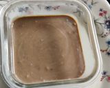 A picture of step 4 of Parle-G Biscuits Brownie with Mirror Glaze Effect.