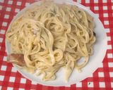 A picture of step 5 of Tagliolini with Porcini Mushrooms and Taleggio Cream.