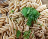A picture of step 2 of My Wholemeal fusili Cheese Salad 😉.