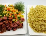 A picture of step 1 of Panfried Noodles #jikonichallege.