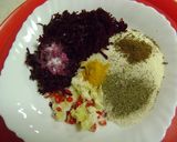 A picture of step 1 of Beetroot Dhokla.