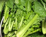 Hình bước làm 1 của món Kim chi cải đắng(각김치)