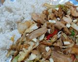 A picture of step 8 of Simple Stir Fry with leftover chicken.