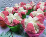 Foto langkah ke 7 dari resep Bolu kukus mekar tanpa soda anti gagal (hanya mixer 5menit).