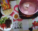 Foto langkah ke 1 dari resep Ramyeon Dalkgaejang (라면 닭개장).