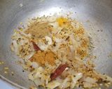 A picture of step 2 of Snake gourd poriyal fry.