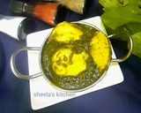 পালক আন্ডা পোচ কারি (palak anda poach curry recipe in bengali) রেসিপির ধাপ 7 ছবি