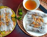 Hình bước làm 4 của món Bánh cuốn làm từ bánh đa nem